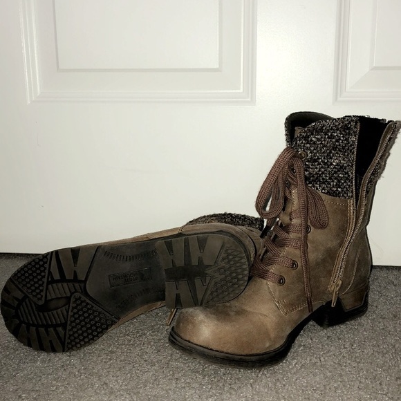 Brown Combat Boots - Picture 1 of 2
